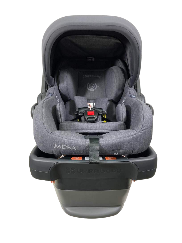 UPPAbaby MESA V2 Infant Car Seat, Greyson (Charcoal Melange Merino Woo