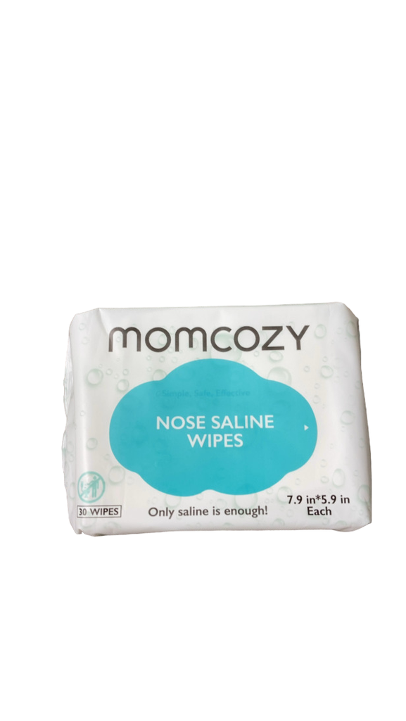 Momcozy Wipes Nose Saline Baby Wipes-30 Count (Pack of 6) White
