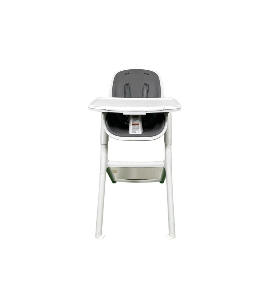 4moms Connect High Chair, One-Handed Magnetic Tray Attachment, White/Grey