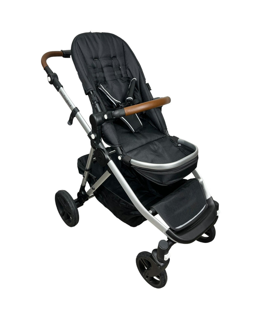 Mockingbird Single to Double Stroller, 2022, Silver with Penny Leather
