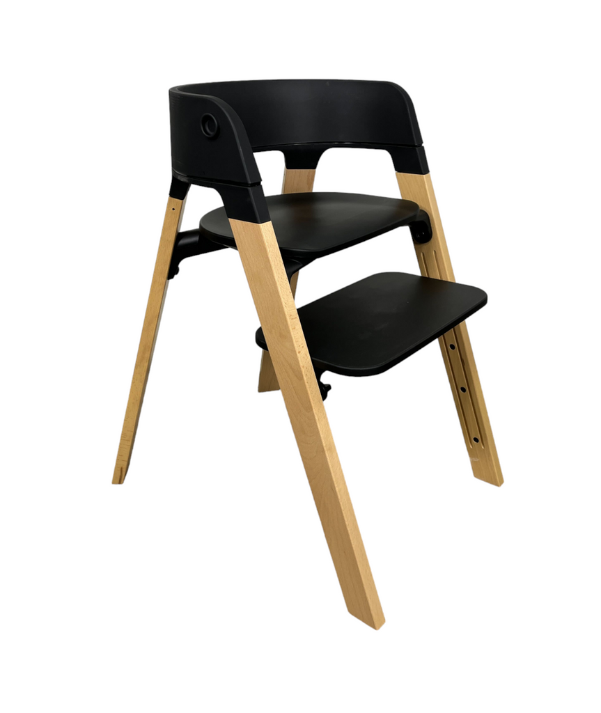 Stokke steps black discount oak