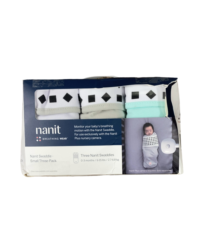 Nanit Breathing Wear Swaddle 3 Pack, 03 Months