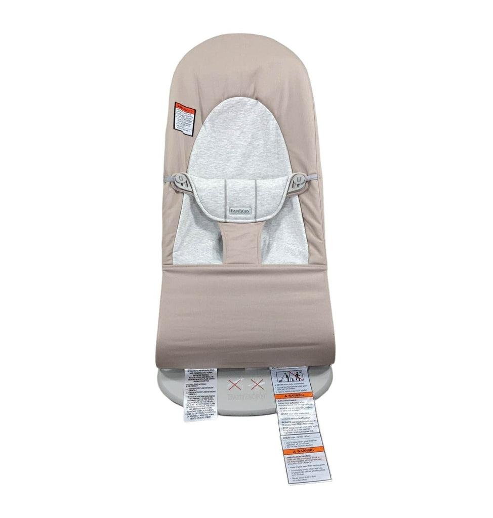 BabyBjorn Bouncer Balance Soft, Light gray frame, Cotton/Jersey, Beige/Gray