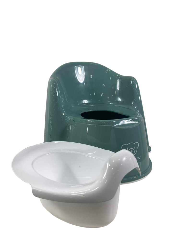 BabyBjorn Potty Chair, Deep Green/White