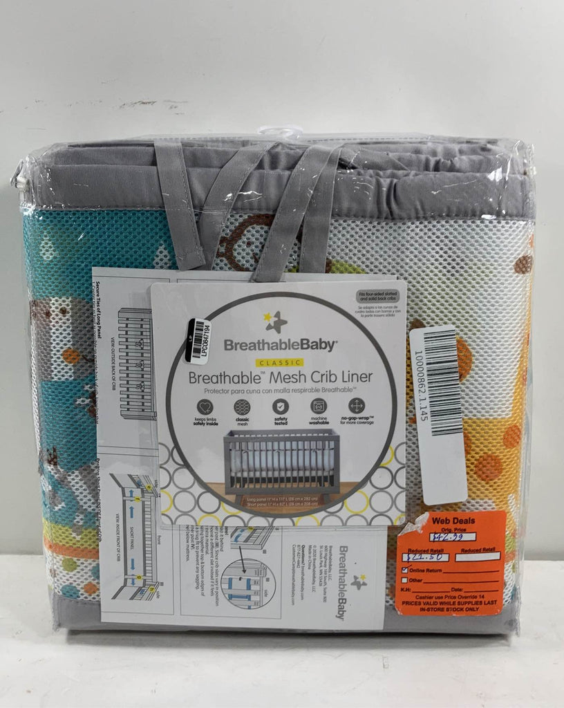 Breathable Baby Mesh Crib Liner, Best Friends