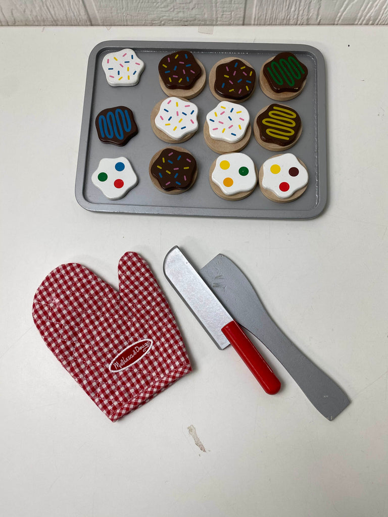 Melissa & Doug Slice and Bake Wooden Cookie Play Food Set