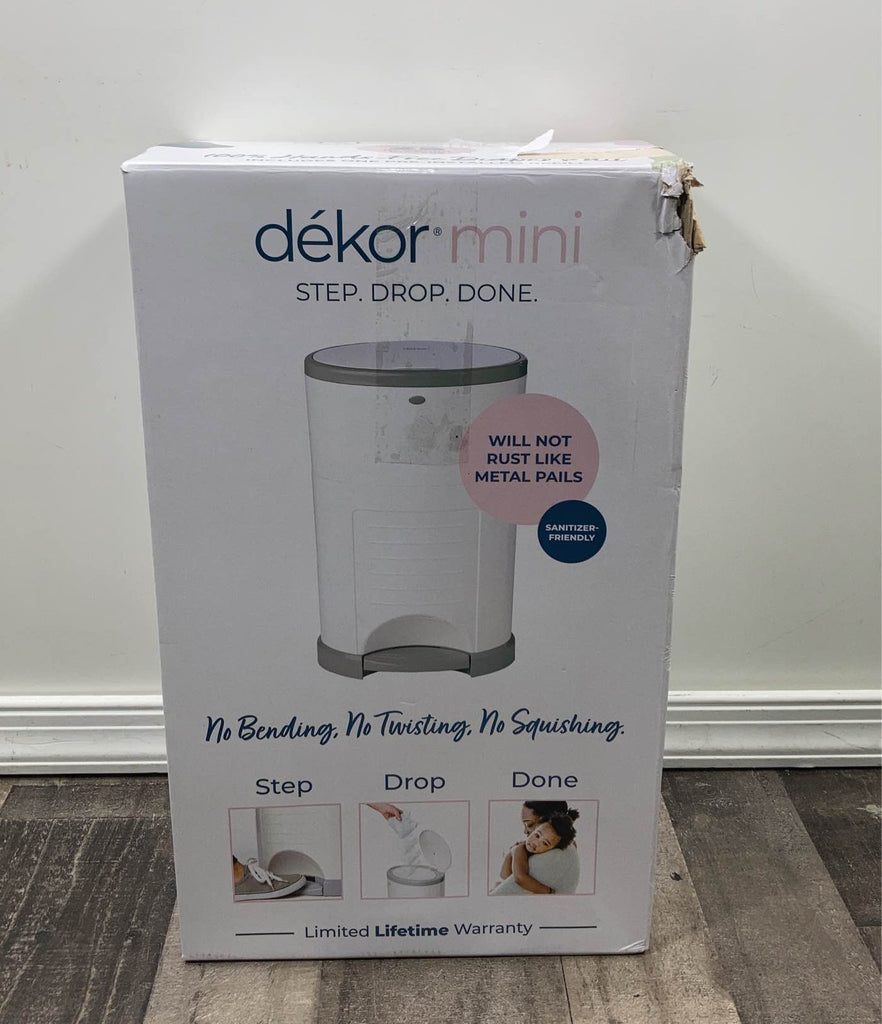 Diaper Dekor Mini Diaper Pail, White