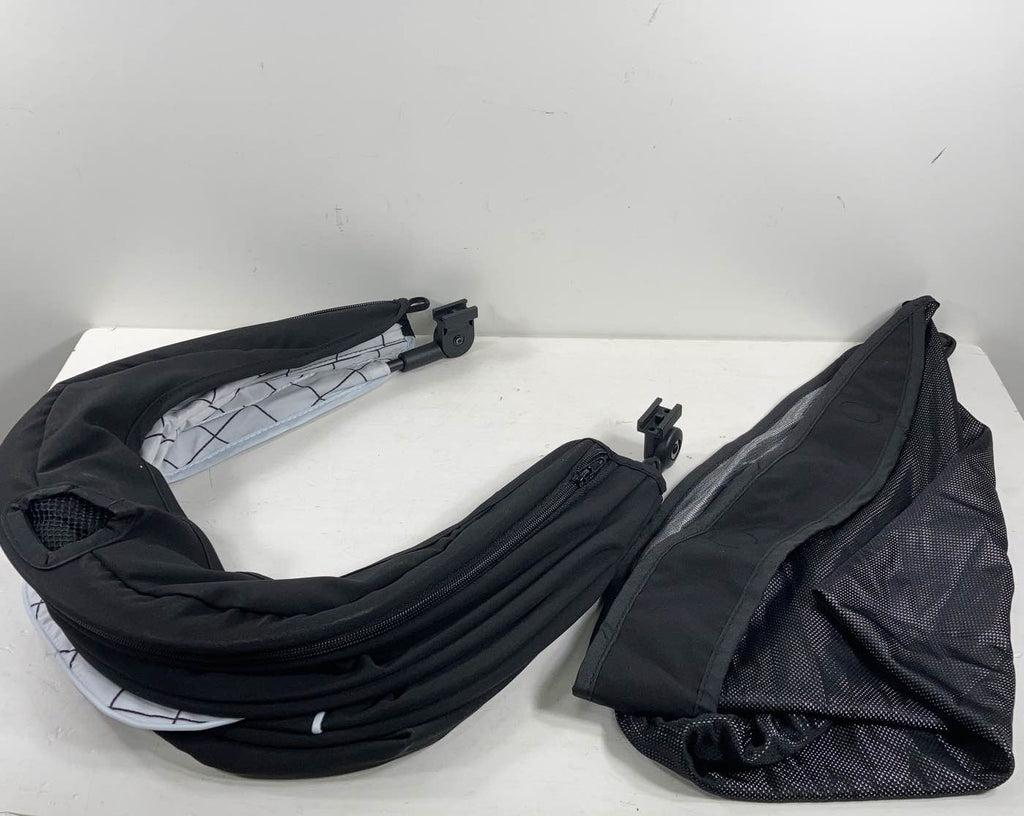 Mockingbird Replacement Canopy With Sun Shade, Black, Windowpane