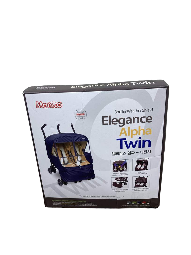Manito Elegance Alpha Twin Stroller Weather Shield Rain Cover