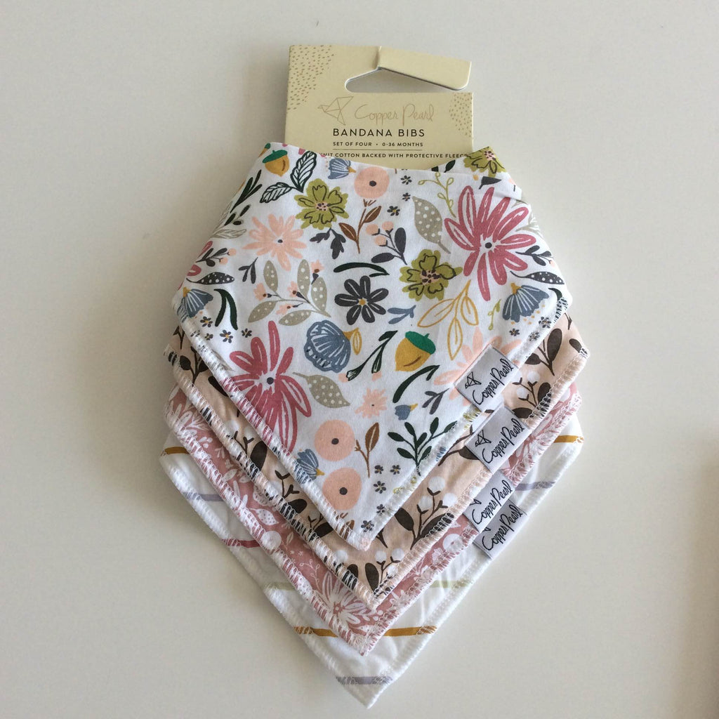 Copper Pearl Bandana Bibs, Olive