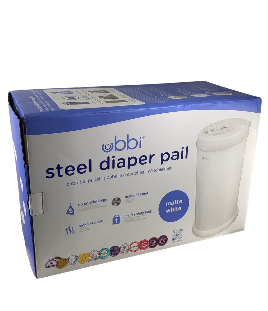 Ubbi Diaper Pail, White