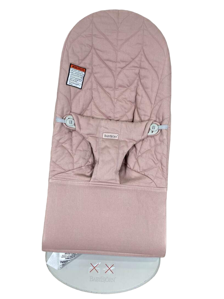 BabyBjorn Bouncer Bliss, Light Gray Frame, Dusty Pink Cotton Petal Qui