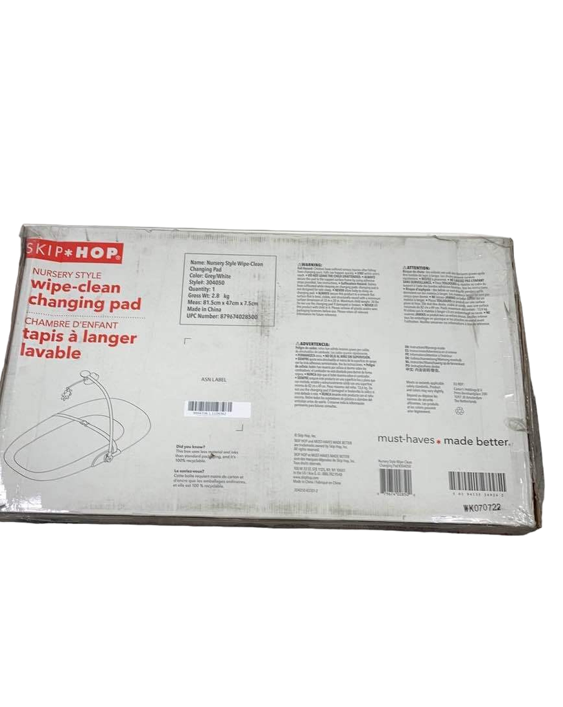 Skip Hop WipeClean Changing Pad, Grey