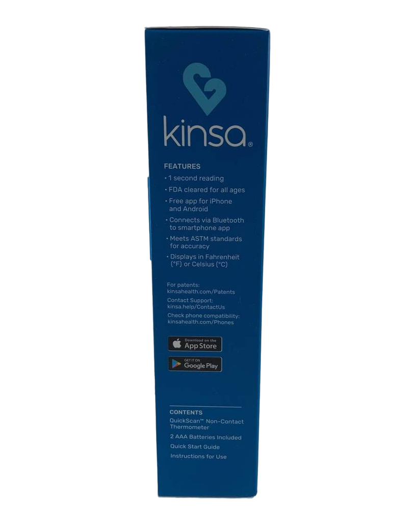 Kinsa Quick Scan Non-Contact Smart Thermometer for Fever, Smartphone App