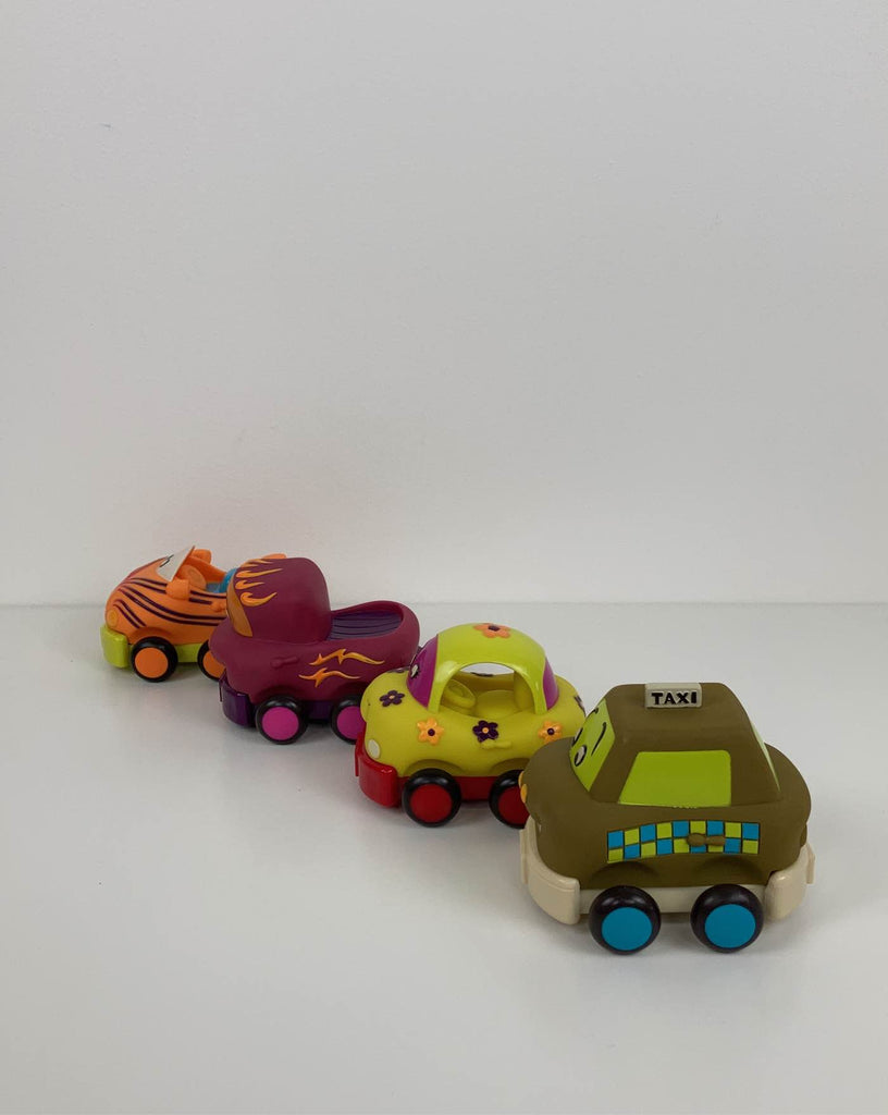 B. toys Pull Back Toddler Cars Wheeeels!