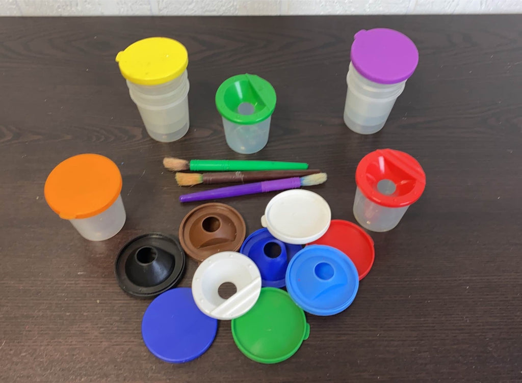 BUNDLE Arts And Crafts, Paint Cups & Brushes