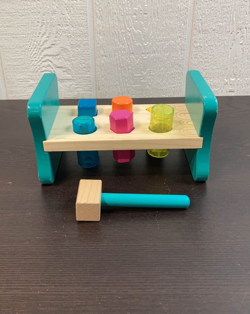B. toys Wooden Shape Sorter Hammering Bench