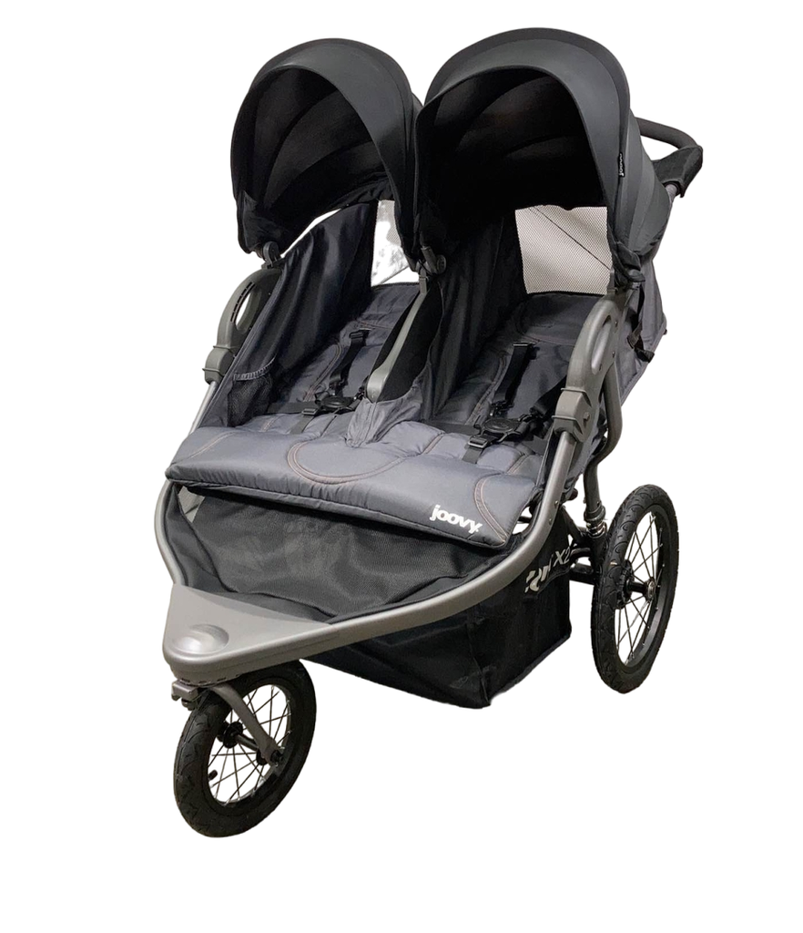 Joovy Zoom X2 Double Jogging Stroller, 2021, Iron