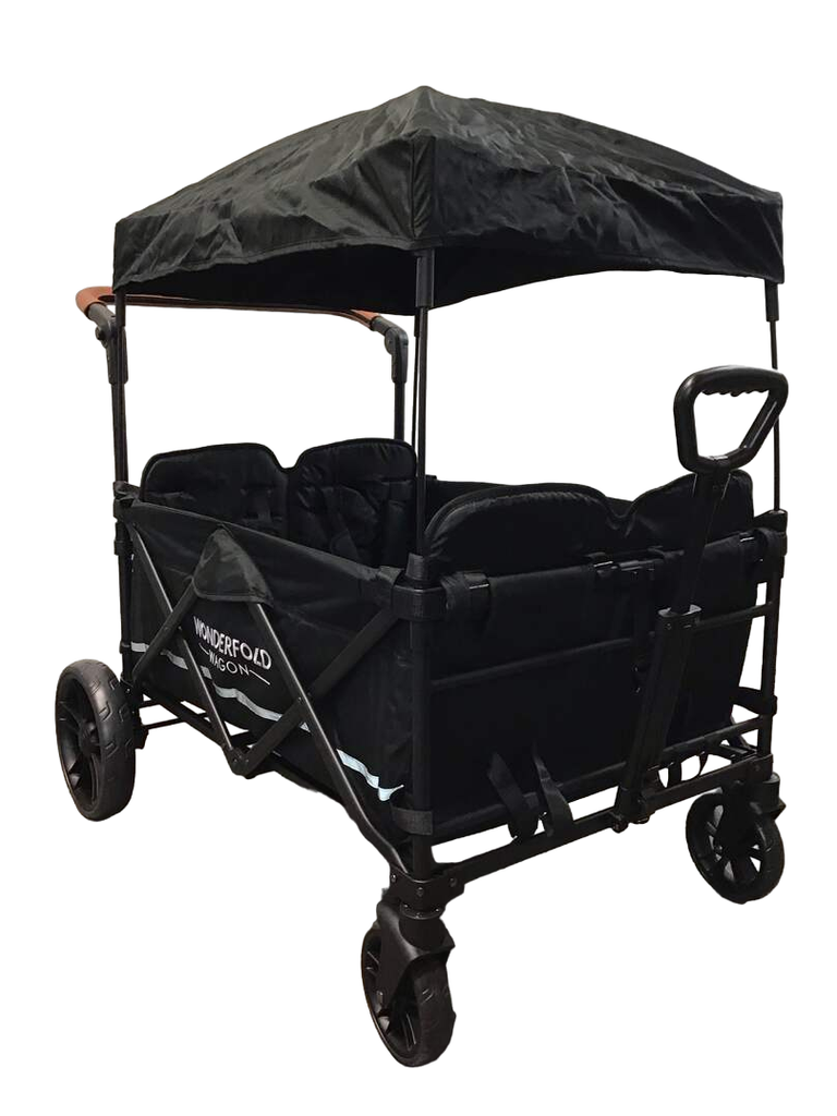 Wonderfold X4 Push & Pull Quad Stroller, Stealth Black, 2022