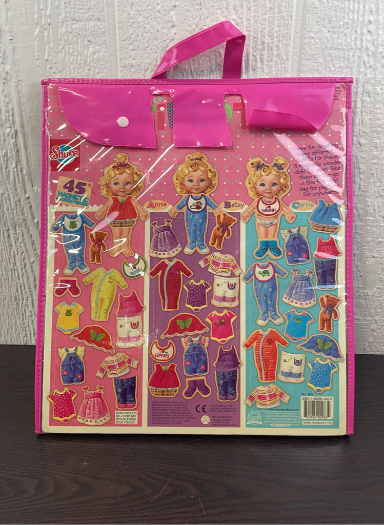 T.S. Shure Teeny Tiny Triplets Wooden Magnetic Dress-up Dolls