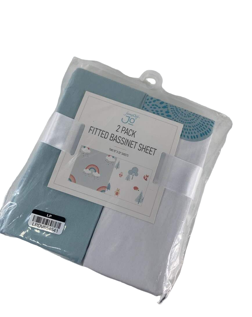 JumpOff Jo 2 Pack Fitted Sheets, Woodland Rainbow