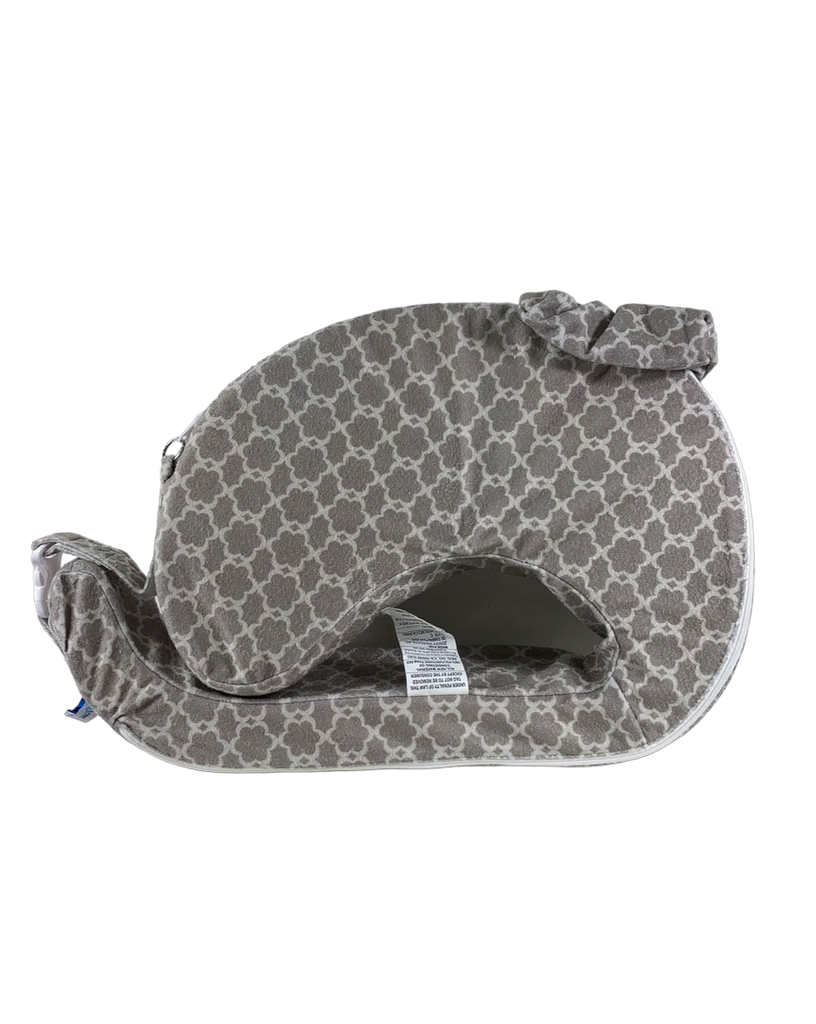 My Brest Friend Deluxe Nursing Pillow, Flower Key Grey
