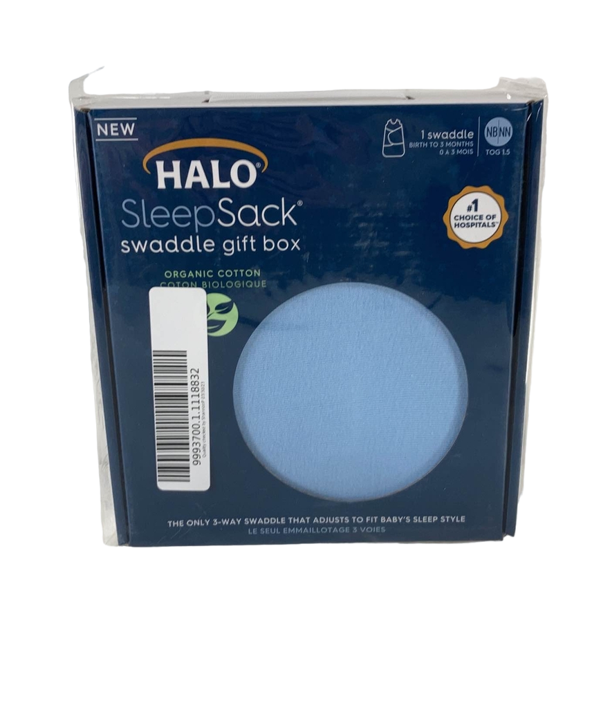 Halo Organic Cotton SleepSack Swaddle, Newborn, Chambray