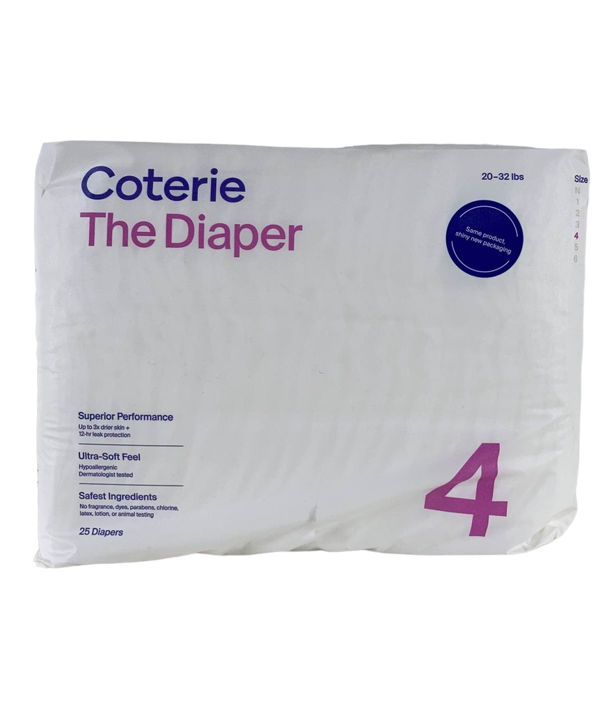 Coterie Size 4 Diapers, 25pk