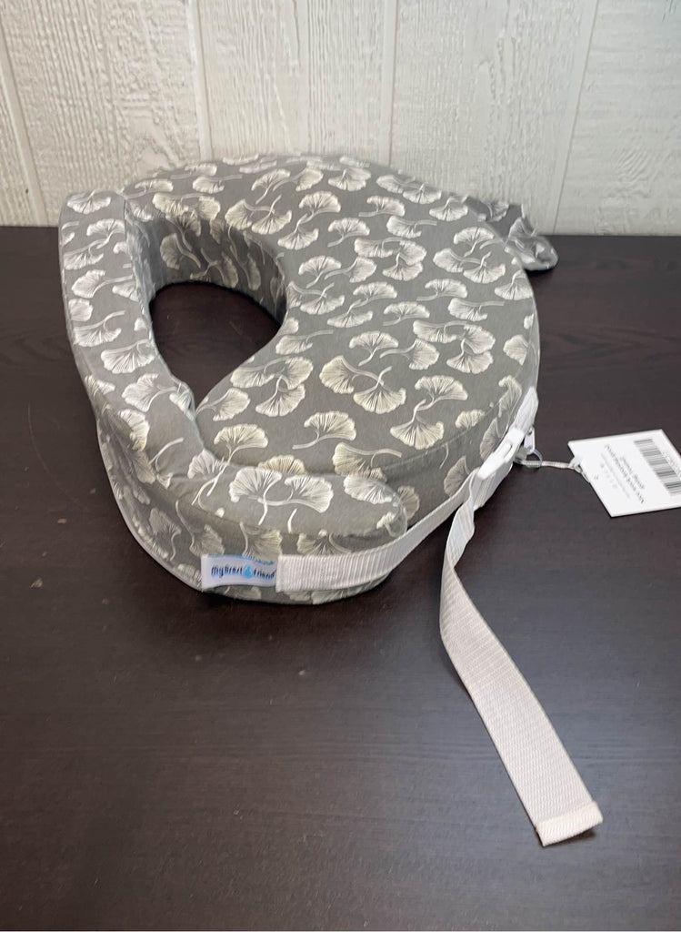 My Brest Friend Nursing Pillow, Grey Flowing Fans