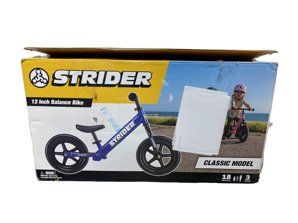 Strider Balance Bike 12” Classic, Blue