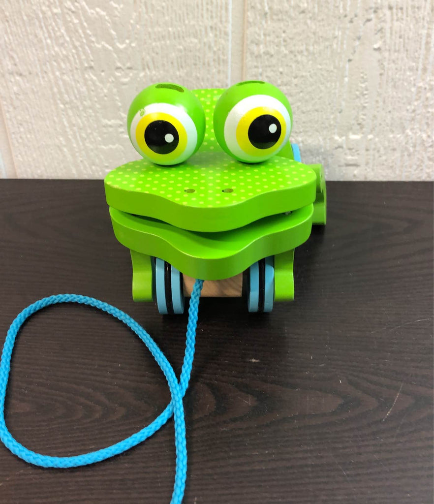 First Play Frolicking Frog Wooden Pull Toy- Melissa and Doug