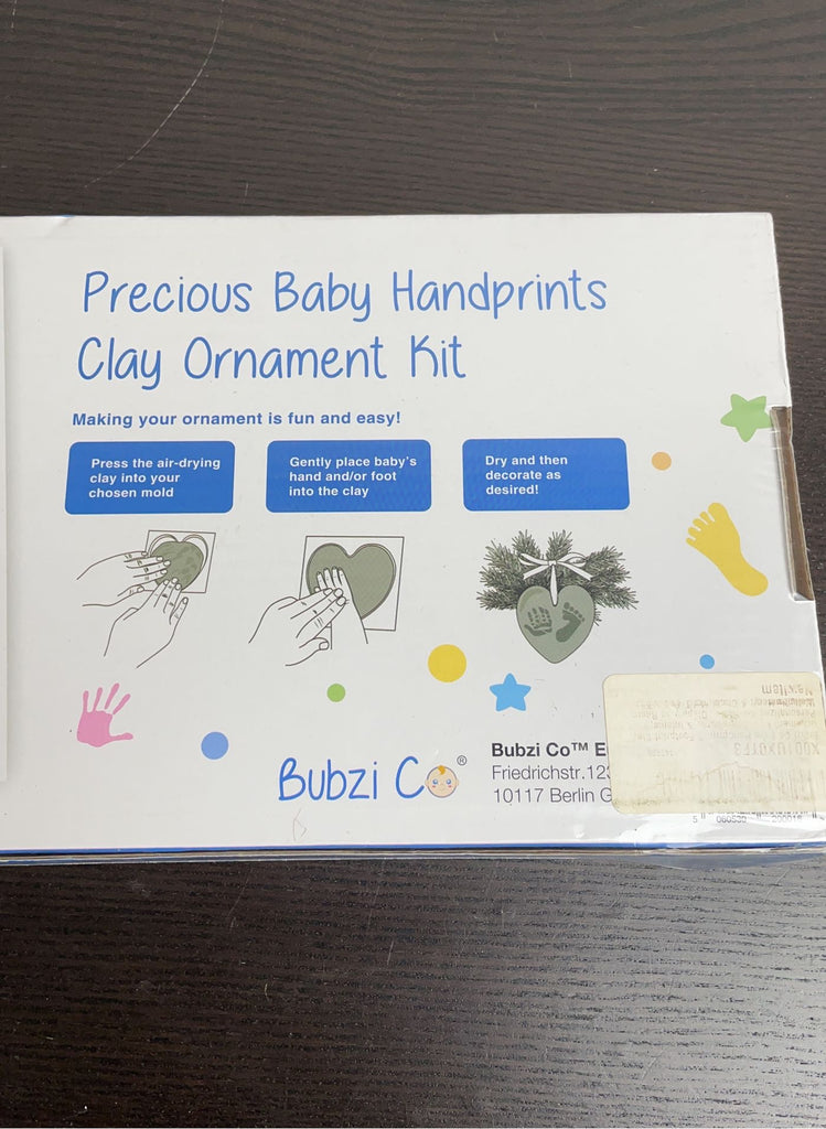Bubzi Co Baby Handprint & Footprint Clay Ornament Keepsake Kit