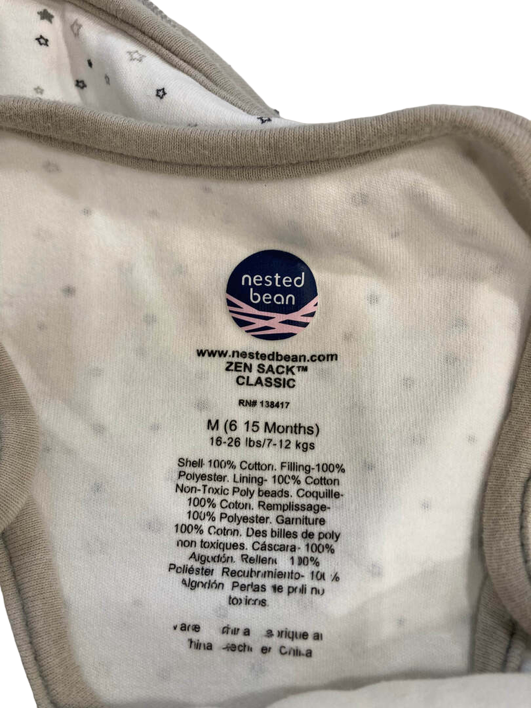 Nested Bean Zen Sack Classic, Medium (615 Months), Stardust Grey