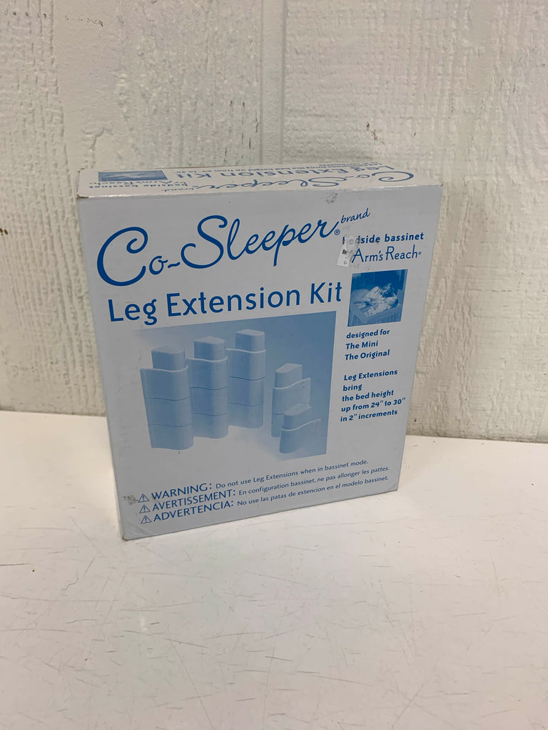 Co sleeper outlet leg extension kit