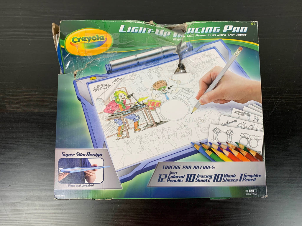 Crayola, Toys, Crayola Lightup Tracing Pad Blue Bright Led Power Ultra  Thin Tablet New