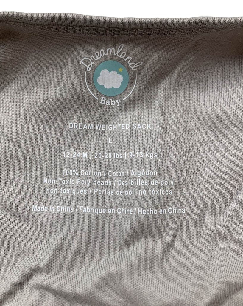 Dreamland Weighted Sleep Sack, 1224 months, Moon Grey