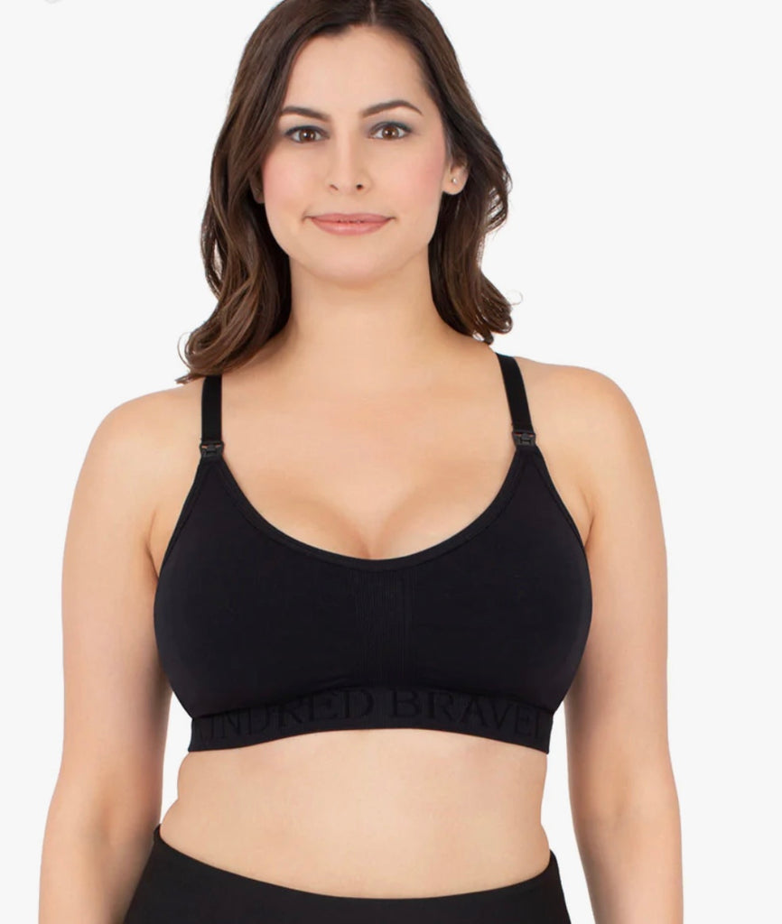 Kindred Bravely Sublime Nursing Sports Bra, Regular, XL, Black