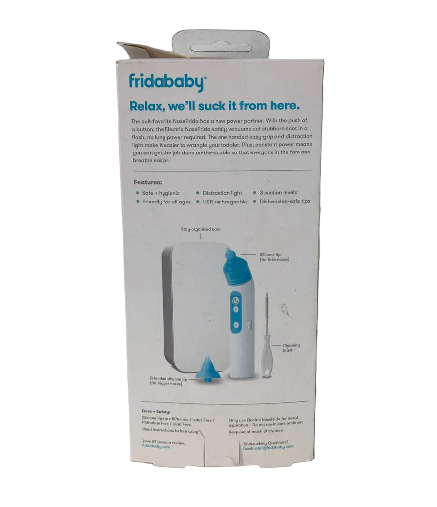 FridaBaby Electric NoseFrida USB Rechargeable Nasal Aspirator 3 Suction  Levels