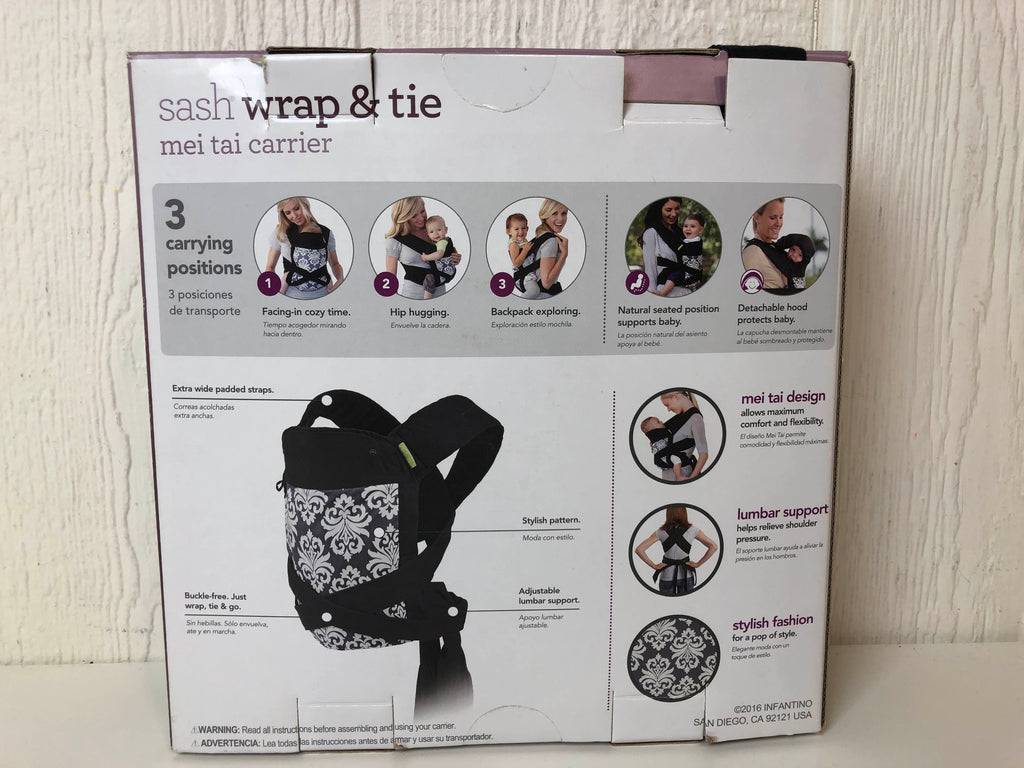 Infantino sash wrap clearance and tie baby carrier