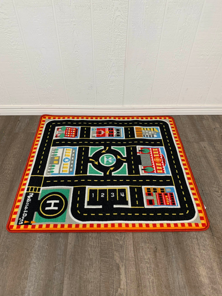 Melissa and doug round store the city rescue rug