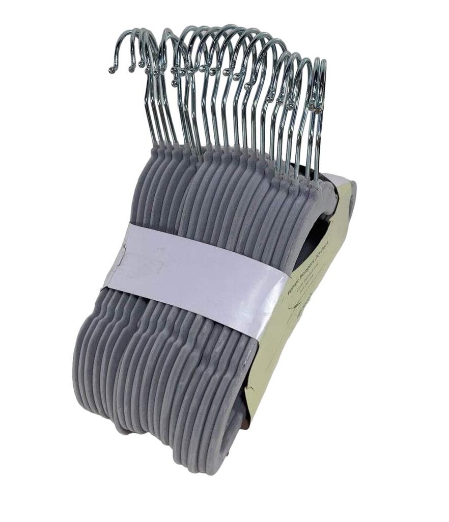 Sprucely Non-Slip Velvet Hangers in Grey