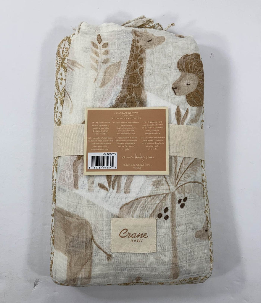 Crane Baby Cotton Muslin Swaddles