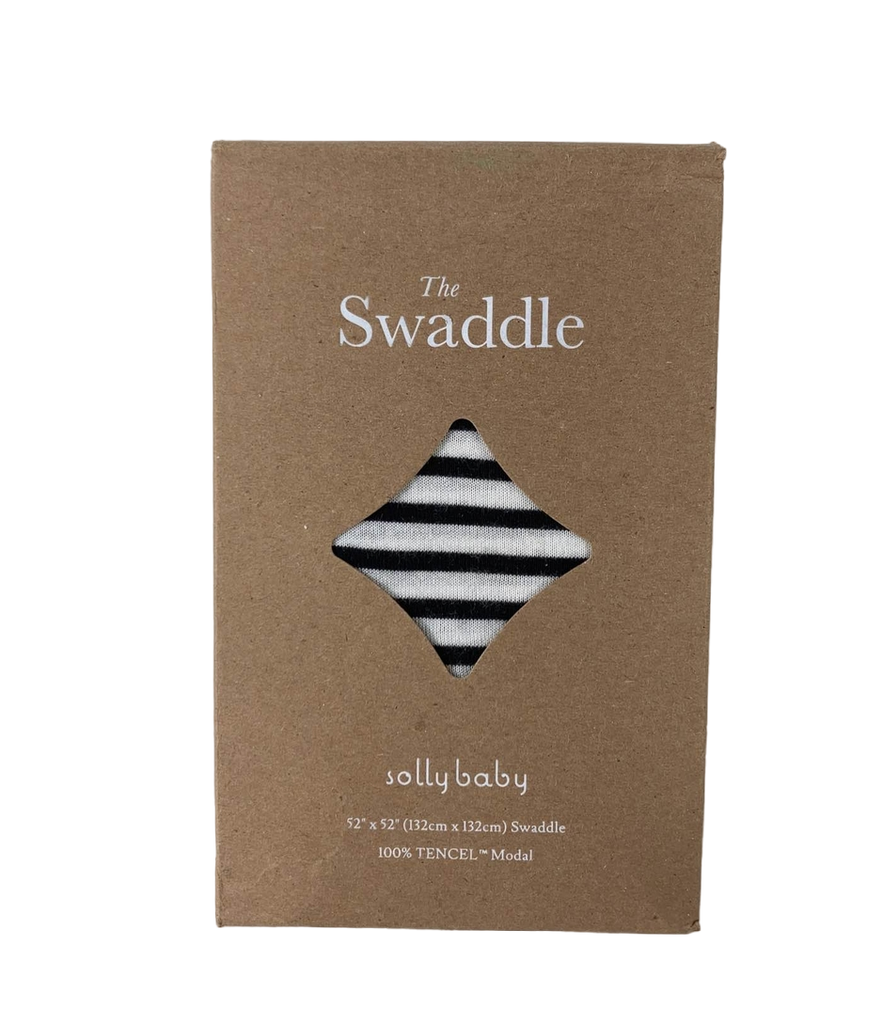 Solly Baby Swaddle, Black & White Stripe