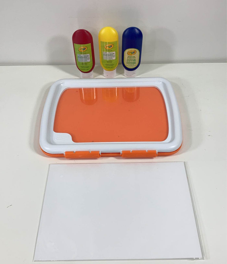 Crayola Washable Finger Paint Station, Less Mess Finger Paints for  Toddlers, Kids Gift