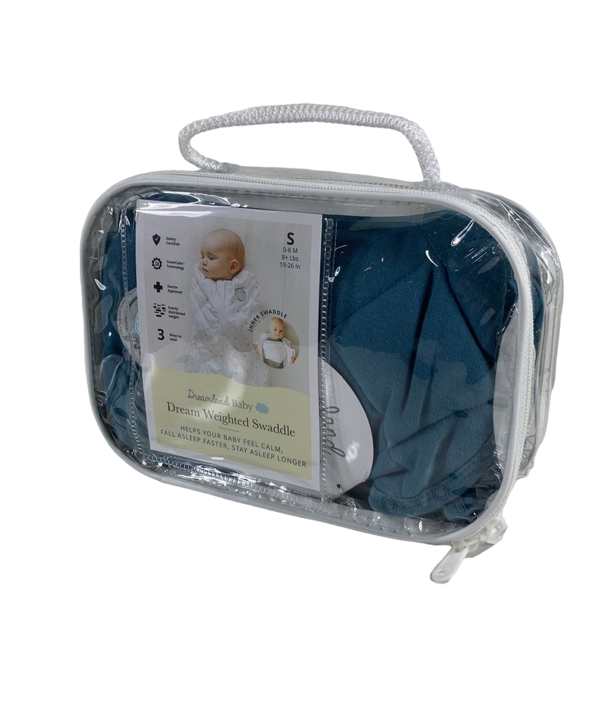 Dreamland Weighted Swaddle, Ocean Blue, 06 months