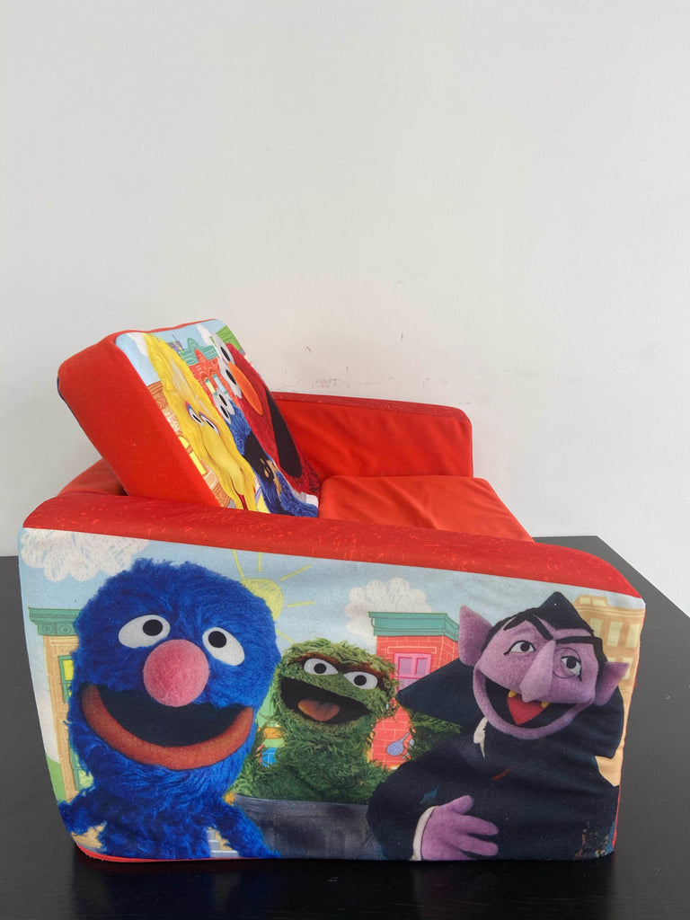 Marshmallow furniture children s elmo 2 in shop 1 flip open sofa sesame street