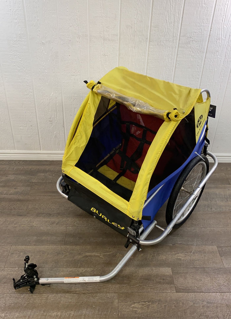 Burley bike trailer blue and 2024 yellow