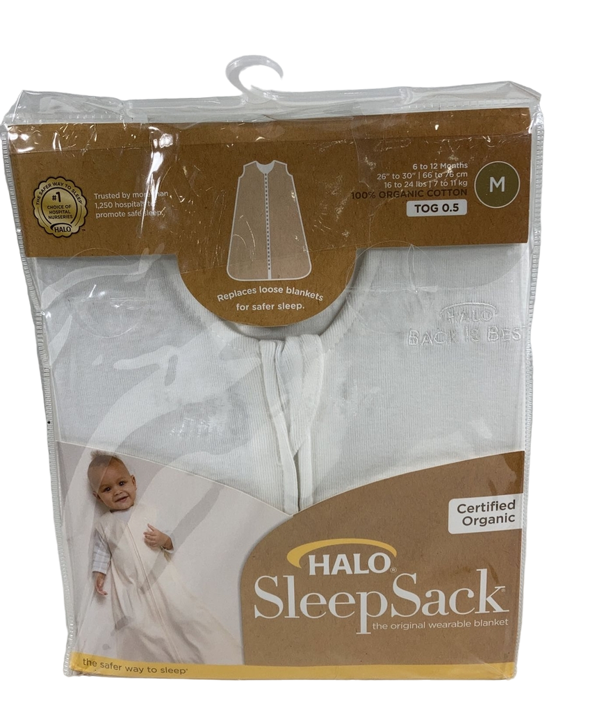 Halo Cotton Sleepsack, Medium, Cream