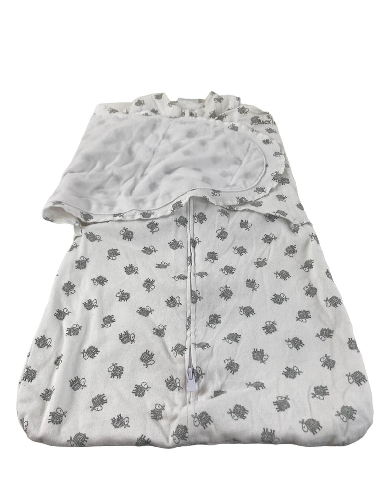 Halo SleepSack Swaddle, White Lamb Scribble, Small
