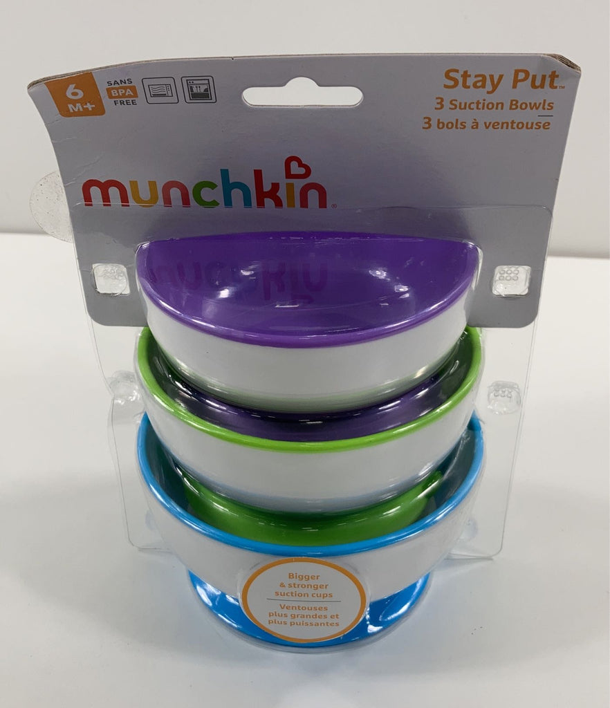 Munchkin Stay Put Suction Bowl 3 Pack